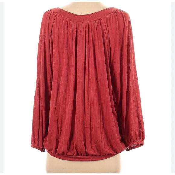 Free people BoHo peasant top burnt red women's small - Picture 3 of 6